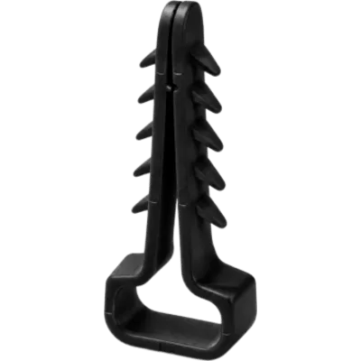 Grapa Taquete de Nylon para Fijación de Cables en Interior y Exterior / Color Negro / 6 × 10 mm / Paquete con 100 Piezas