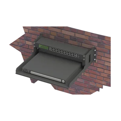 Rack Abierto de Pared / 19 pulgadas / 2U / Profundidad 460 mm (18 in) / Carga 22 kg / Charola 150 mm