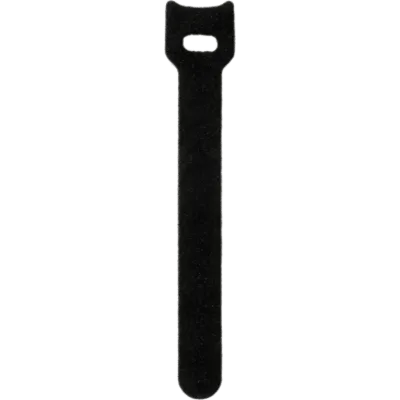 Cinchos de Velcro Reutilizables para Organización de Cables / Ajustables y Autoadherentes / Color Negro / 20 × 200 mm / Paquete con 10 Piezas