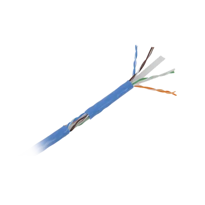Bobina de Cable U/UTP Cat6A / 305 m (1000 pies) / 23 AWG cobre puro / 500 MHz / 10G-BaseT / UL / CM / Azul