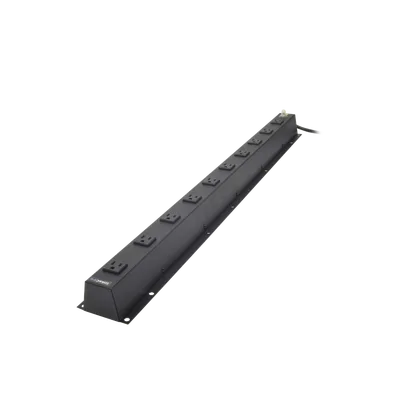 PDU Vertical / 10 Contactos NEMA 5-15R / 120Vca 15A / 2.5m Cable / 3.1 x 37.5 x 3.9 in
