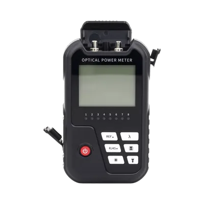 Medidor de Potencia Óptica / Rango -50dBm a 26dBm / Detector InGaAs 800-1700nm / VFL 2mW 650nm / Probador RJ45 hasta 300m / 120h Operación Continua