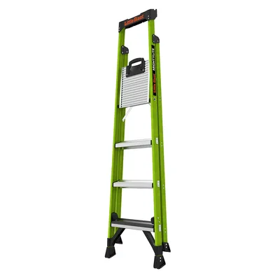 Escalera de Tijera / Fibra de Vidrio y Aluminio / 1.8 m (6 ft) / Carga 170 kg / Soporte Superior para Herramientas / Tipo IAA
