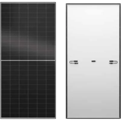 Panel Solar Monocristalino / 650 W / Eficiencia 24.1% / Tecnología BC-Cell / Vidrio Templado Antirreflejante / IP68 / Carga Estática Frontal 5400 Pa