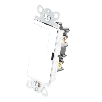 Interruptor de Pared Unipolar / 15 A / 120/277 V / Accionamiento Paleta / Acabado Snow Satinado