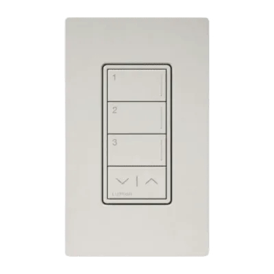 Control de ventilador de pared / táctil 4 velocidades / 1.5 A máx / neutro requerido / Pebble / RadioRA 3