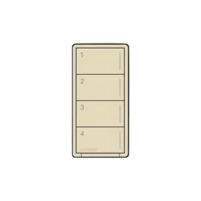 Botonera de pared Sunnata con 4 botones de escena, retroiluminada, acabado Midnight, para RadioRA 3