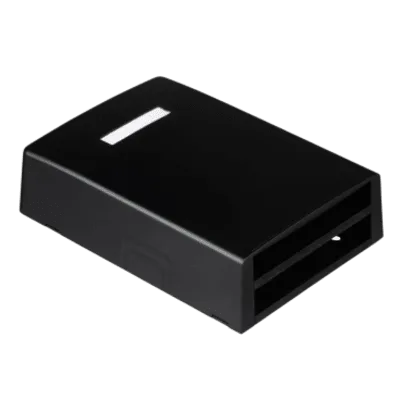 Caja de Montaje en Superficie / 12 Puertos Mini-Com / Almacenamiento 24 m (78.7 ft) Fibra Óptica / Color Negro