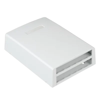 Caja de Montaje en Superficie / 12 Puertos Mini-Com / Almacenamiento 24 m (78.7 ft) Fibra / ABS RoHS / 120 x 46.1 x 170.1 mm