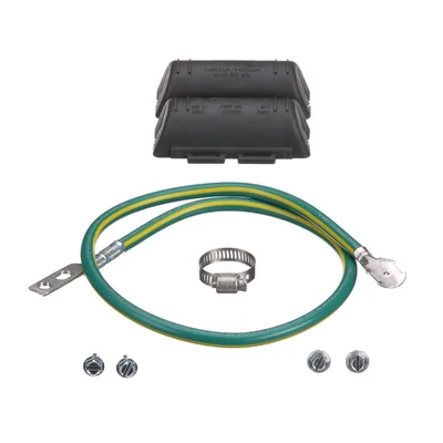 Kit de Tierra Física / Cable Blindado 6 AWG / Puente 24' (7.3 m) / Terminación en Extremos / Cubierta Aislante Negra