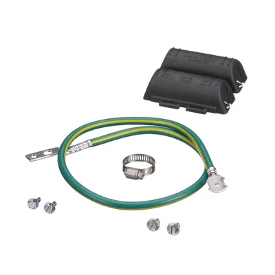 Kit de Tierra Física / Cable Blindado 6 AWG / Puente 24' (7.3 m) / Terminación en Extremos / Cubierta Aislante Negra