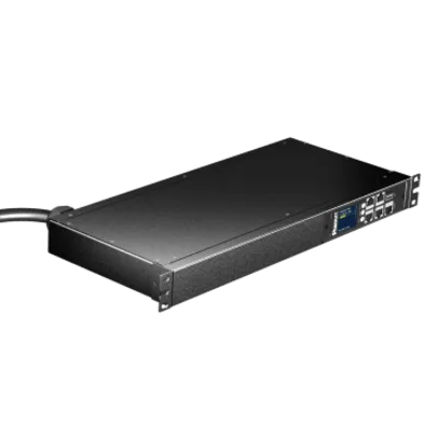 PDU ES2P Monitoreable (MI) para Distribución de Energía, Enchufe de Entrada NEMA 5-20P, Con 8 Salidas 5-20R, Horizontal 19in, 120 Vca, 20 Amp, 1 UR