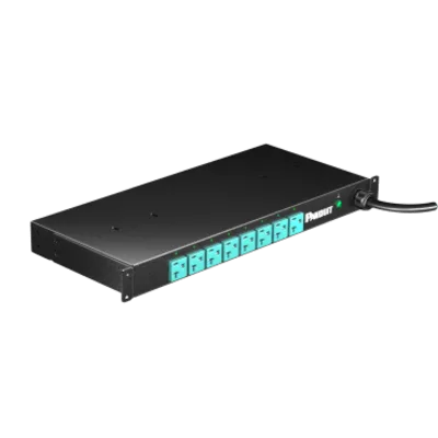 PDU EL2P Switchable y Monitoreable (MS), para Distribución de Energía, Enchufe de Entrada NEMA L5-20P, Con 8 Salidas 5-20R, Horizontal 19in, 120 Vca, 20 Amp, 1 UR