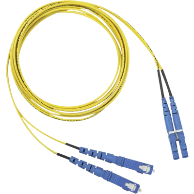 Jumper de Fibra Optica Monomodo 9/125 OS2, LC-SC Duplex, OFNR (Riser), Color Amarillo, 20 Metros