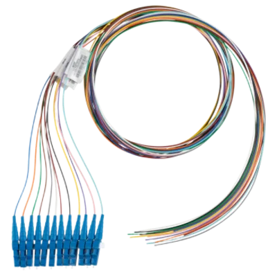 Kit de 12 Pigtails con Conector LC, Monomodo 9/125 OS2, 900um, de 1 Metro (3.28 Pies)