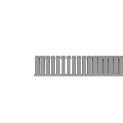 Canaleta Ranurada con Tapa / Tipo F / 108 mm Ancho / 79.2 mm Alto / 6.6 ft (2 m) Largo / Gris Claro