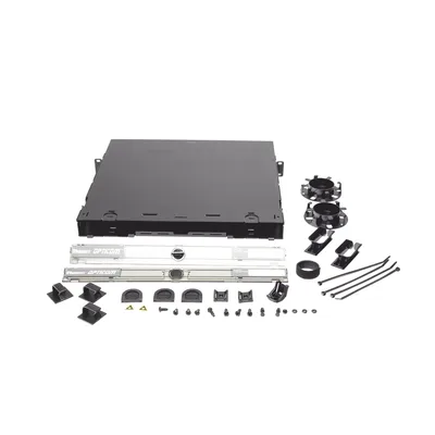 Panel de Distribución de Fibra Óptica / Montaje Rack 19" / 1UR / Hasta 96 Fibras / Bandeja Deslizable e Inclinable / 4 Placas FAP o FMP