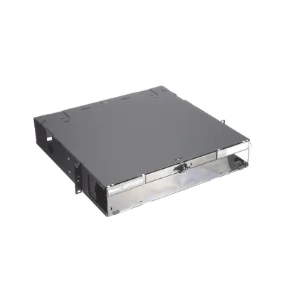 Panel de Distribución de Fibra Óptica / 2 UR / 192 Fibras / 8 Placas FAP o FMP / Bandeja Deslizable e Inclinable / Rack 19"