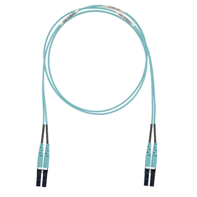 Jumper de Fibra Óptica / Multimodo OM3 50/125 / LC-LC Dúplex / LSZH / 2 m (6.56 ft) / Aqua