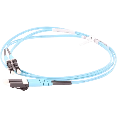 Jumper de Fibra Optica Multimodo 50/125 OM3, LC-LC Duplex, OFNR (Riser), Color Aqua, 35 Metros (114.83 Pies)
