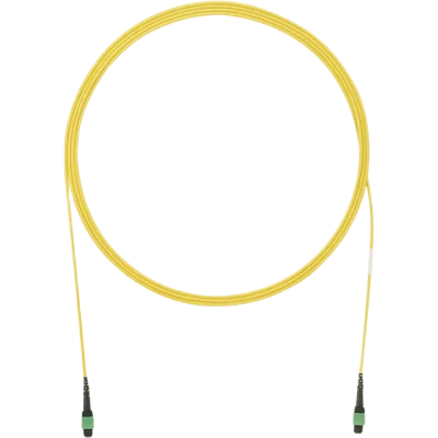 Cable de Interconexión de Fibra Óptica / 12 Fibras Monomodo OS2 / Conector MPO Hembra-Hembra / Polaridad A / OFNP Plenum / 380 m / 1247 pies