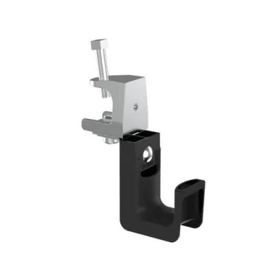 Soporte de cables tipo J-Hook / Capacidad 8 cables Cat6 / Nylon 6.6 / Montaje con abrazadera de tornillo / 5.01 in (127.2 mm) altura