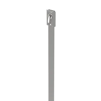 Cincho de Acero Inoxidable / 316 Estándar / 127 mm (5.0 in) largo x 4.6 mm ancho / 100 Piezas / Cierre Automático de Acceso Ancho / Bordes Redondeados