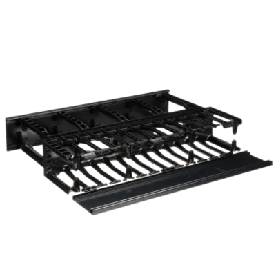 Organizador de Cables Horizontal / Alta Densidad / Doble Frontal y Posterior / Rack 19in / 2UR / 48.3 cm (19in)