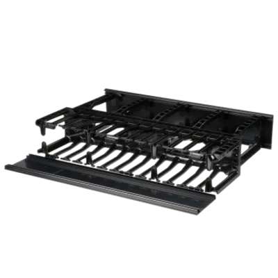 Organizador de Cables Horizontal / Alta Densidad / Doble Frontal y Posterior / Rack 19in / 2UR / 48.3 cm (19in)