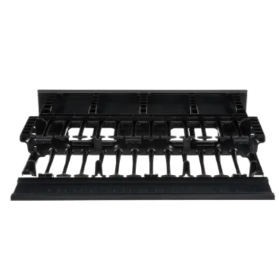 Organizador de Cables Horizontal / Alta Densidad / Doble Frontal y Posterior / Rack 19in / 2UR / 48.3 cm (19in)