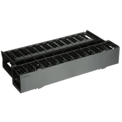 Organizador de Cables Horizontal / Doble Frontal y Posterior / Rack 19in / 2UR / 1.75in de Altura