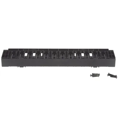 Organizador de Cables Horizontal / 1UR / Rack 19in (483mm) / Frontal / ABS / Cat6 y 10G