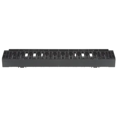 Organizador de Cables Horizontal / 1UR / Rack 19in (483mm) / Frontal / ABS / Cat6 y 10G