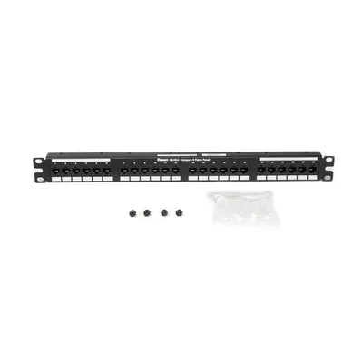 Panel de Parcheo / Cat 6 / 24 Puertos / 1UR / Punchdown 110 / Rack 19"