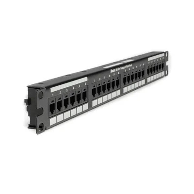 Panel de Parcheo / Cat 6 / 24 Puertos / 1UR / Punchdown 110 / Rack 19"