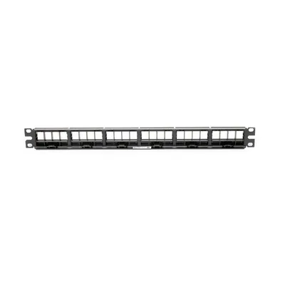 Panel de Parcheo Modular / 24 Puertos / 1UR / Acero Inoxidable / 19' EIA / 1.72' Altura