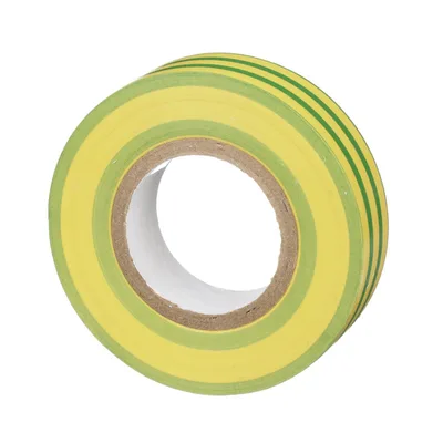 Cinta Eléctrica de Aislamiento / PVC 0.13 mm (5 mil) / 19.05 mm x 20.12 m (66 ft) / Adhesivo a Presión / Amarillo/Verde