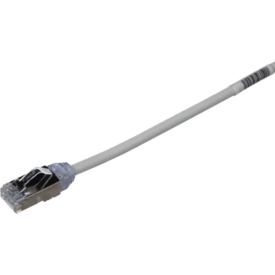 Patch Cord Cat6A / 28 AWG Diámetro Reducido / S/FTP Blindado / CM/LS0H / 1.5 m (4.92 ft) / Gris