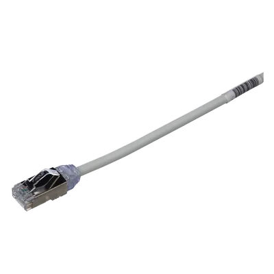 Patch Cord Cat6A / 28 AWG Diámetro Reducido / S/FTP Blindado / CM/LS0H / 2 m (6.56 ft) / Gris