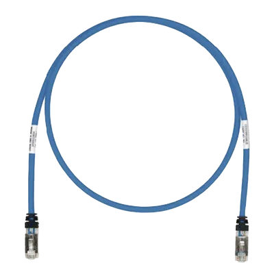 Patch Cord Cat6A / S/FTP Blindado / 26 AWG / 500 MHz / 1 m (3.28 ft) / LS0H / Azul