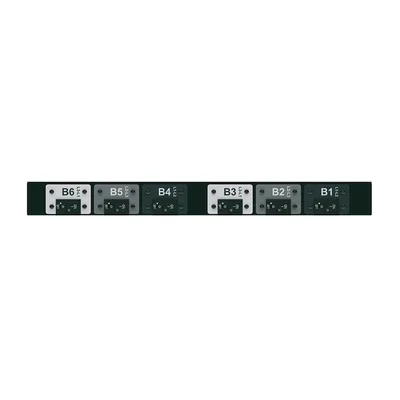 PDU Básico para Rack / 6 Salidas C19 / Entrada Trifásica 50 A / 208 Vca / Horizontal 1U / 19 in