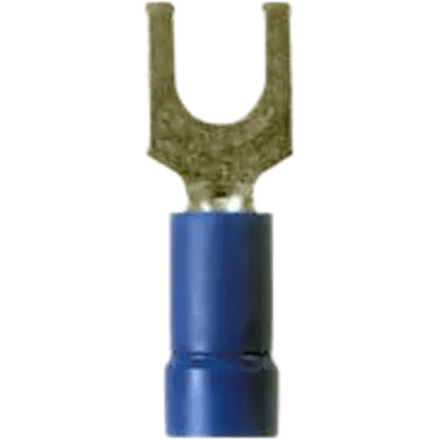 Terminal tipo espada / Calibre 14-16 AWG / Tornillo #8 / Vinilo azul / 0.45 in (11.4 mm)
