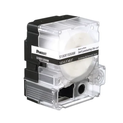 Casete de Etiquetas Autolaminadas / 125 Unidades / 1 x 2.25 Pulgadas (25.4 x 57.2 mm) / Cables 8-4 AWG