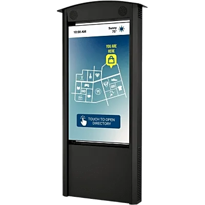 Kiosko Vertical de 55" Xtreme High Bright Outdoor Display / Full HD 1080p / IP66 Display + IP55 Cabinet / Acero Inoxidable y Aluminio / Resistente a Vientos 135 mph / Opción Parlantes 100W / Touch IR