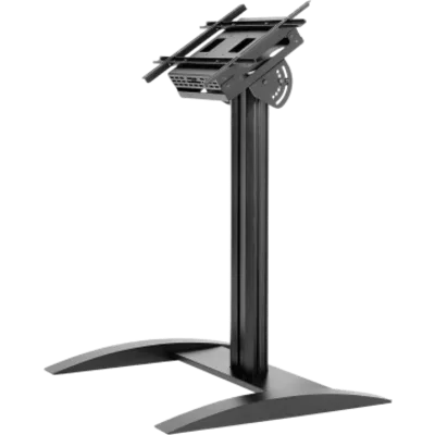 Soporte Kiosco Universal / Para Pantallas de 32" a 75" / Patrón de Montaje 200 x 200 a 600 x 400 mm / Inclinación +90° / Almacenamiento para Reproductor Multimedia / Gestión Interna de Cables / Carga