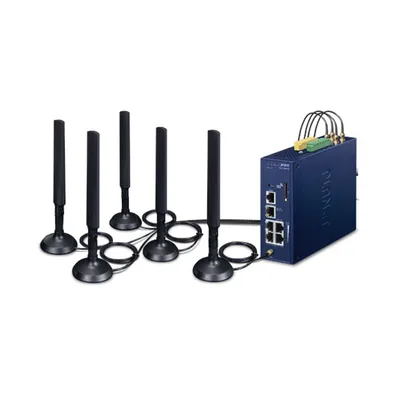 Gateway LoRaWAN Celular 5G NR / 5 Puertos Gigabit / -45°C a 75°C / IP30 / 300 Nodos