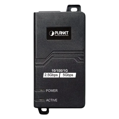 Inyector PoE / 802.3af/at / 30 W / Puertos 10/100/1000Mbps/2.5G/5G / Alcance 100 m (328 ft)