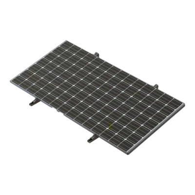 Montaje para Piso de Concreto / 1 Módulo Fotovoltaico / Aluminio Anodizado / Perfiles 35-40 mm / 450 a 660W