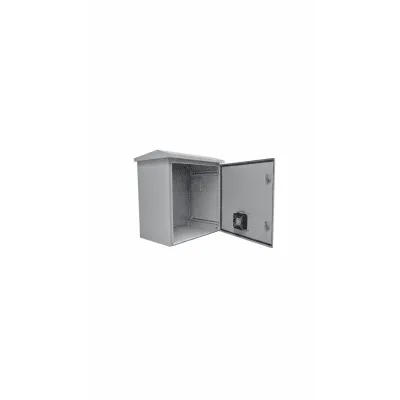 Gabinete de Acero para Exterior / IP55 / IK10 / Ventilación con Ventilador 110 VCA / 593 x 609 x 399 mm (1.95 x 2.0 x 1.31 ft) / Placa Trasera Galvanizada 550 x 565 mm