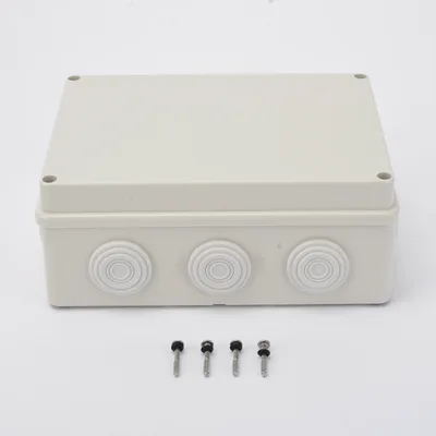 Caja de Derivación de Plástico / 10 Glándulas de Goma / IP55 / 140 x 190 x 76 mm / -40 a 120°C